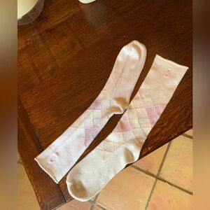 Ralph Lauren pale pink Argyle Socks